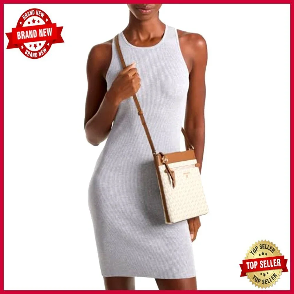 Small Leather Crossbody Bag with Adjustable Strap and Multiple Pockets